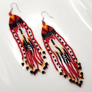 Tribal Beaded Earrings